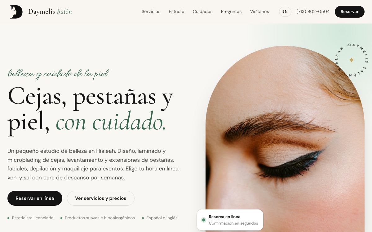 Daymelis Salón website
